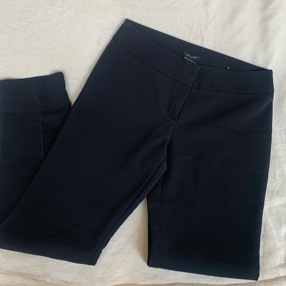 Ann Taylor signature black straight leg mid rise flat front classic pant SZ4 - Picture 1 of 11